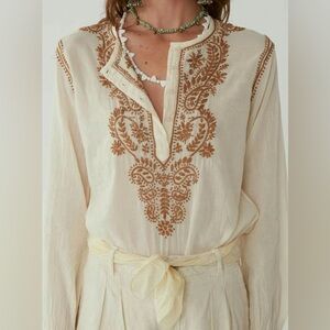 Maison Hotel Amrita Blouse in Ecru Size Small